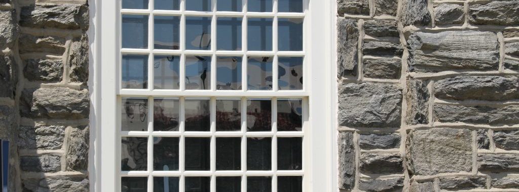 Window with new restoration glass