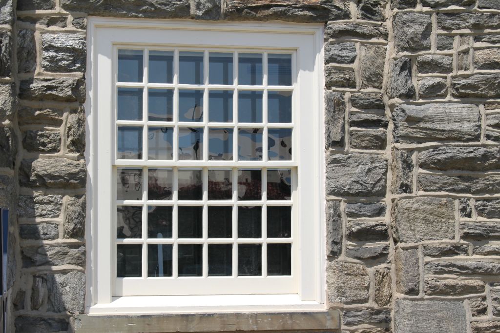 Window with new restoration glass
